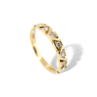 Anello veretta da donna in oro giallo 18 kt con diamanti naturali 0.25 ct G VS – Idee Preziose dal 1987 - IP.AK18M/3D